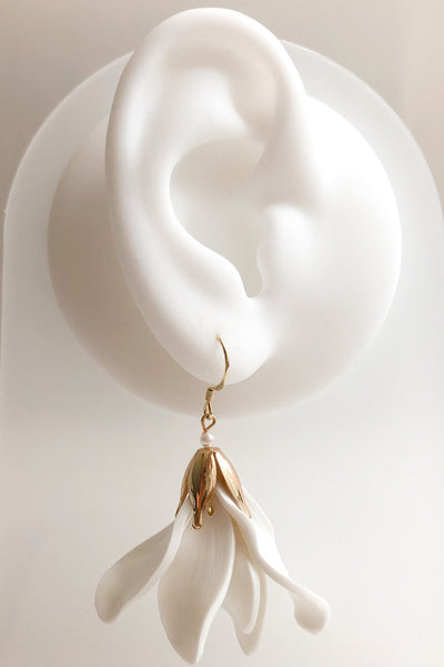 Snowcap Orchid Handmade Earrings